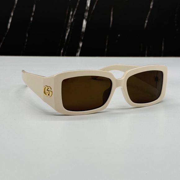 NEW GG1403SK 004 GUCCI BEIGE BROWN SQUARE WOMEN GUCCI SUNGLASSES - Picture 1 of 10